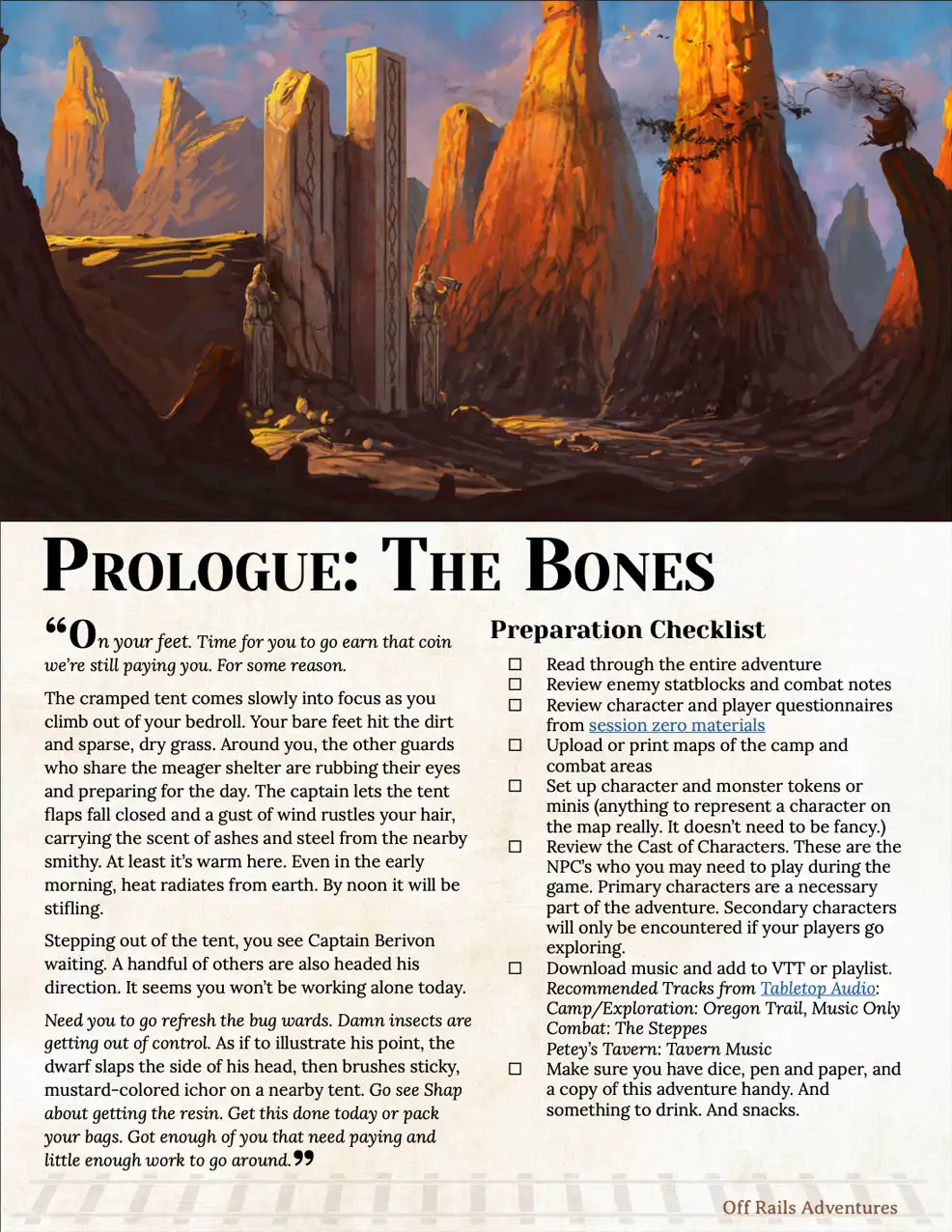 Prologue: The Bones preview 1